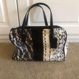 Coach black and white purse